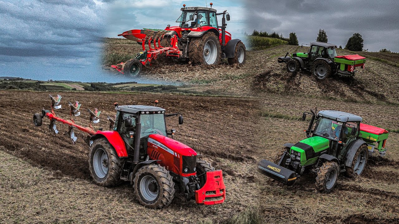 🇵🇱|4K|☆ORKA I NAWÓZ POD RZEPAK 2024☆MASSEY FERGUSON☆DEUTZ FAHR☆