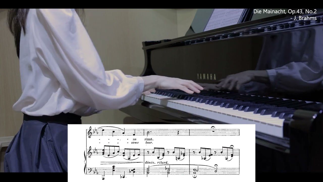 Die Mainacht (E♭ Major) Op. 45, No. 2 - J.Brahms / piano accompaniment / 성악반주 / Begleitung / mr
