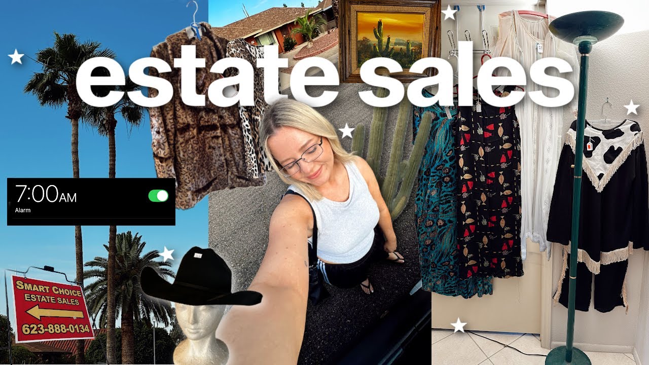 come to 3 estate sales in AZ with me! 🏡🌵 (vintage, designer, Y2K & more!)