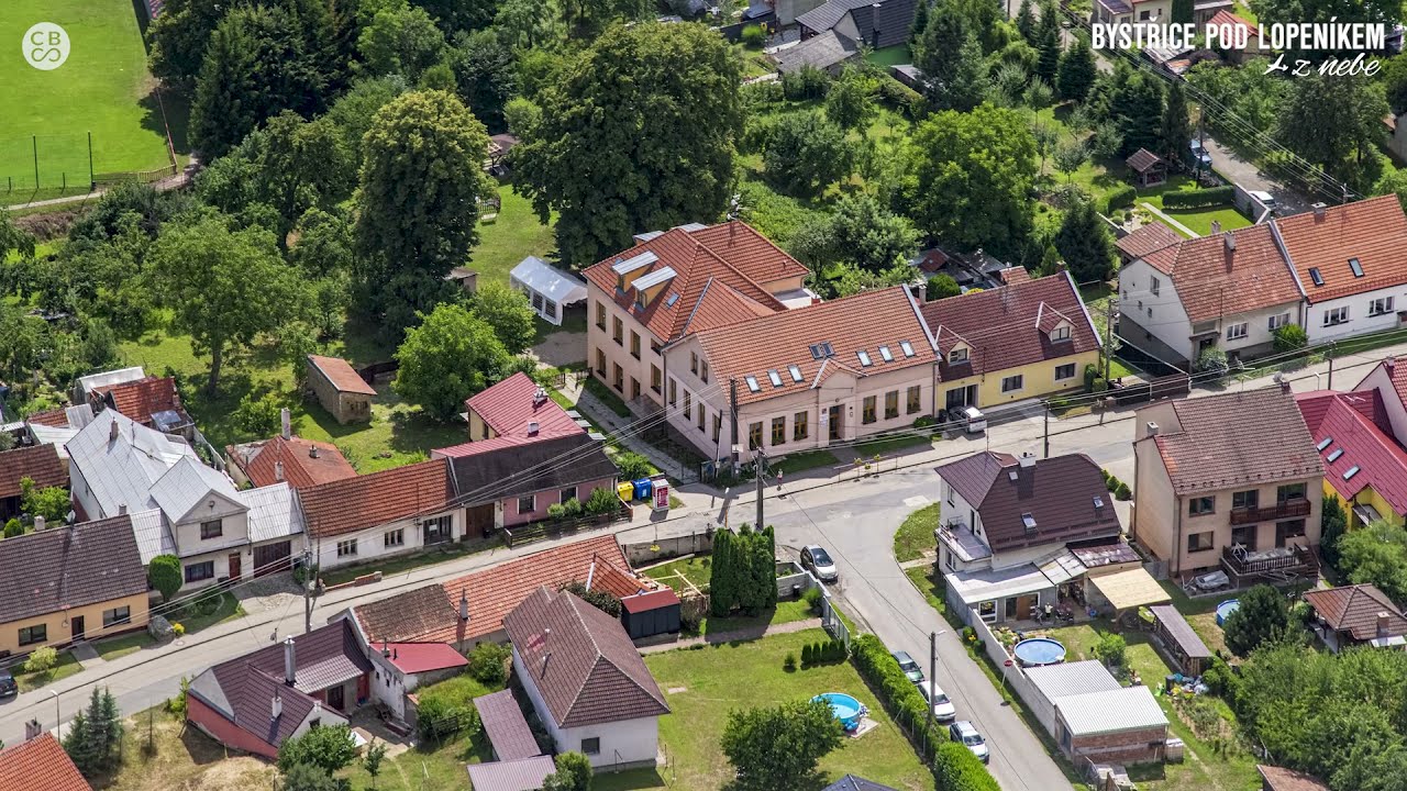 Letecké video Bystřice pod Lopeníkem z nebe