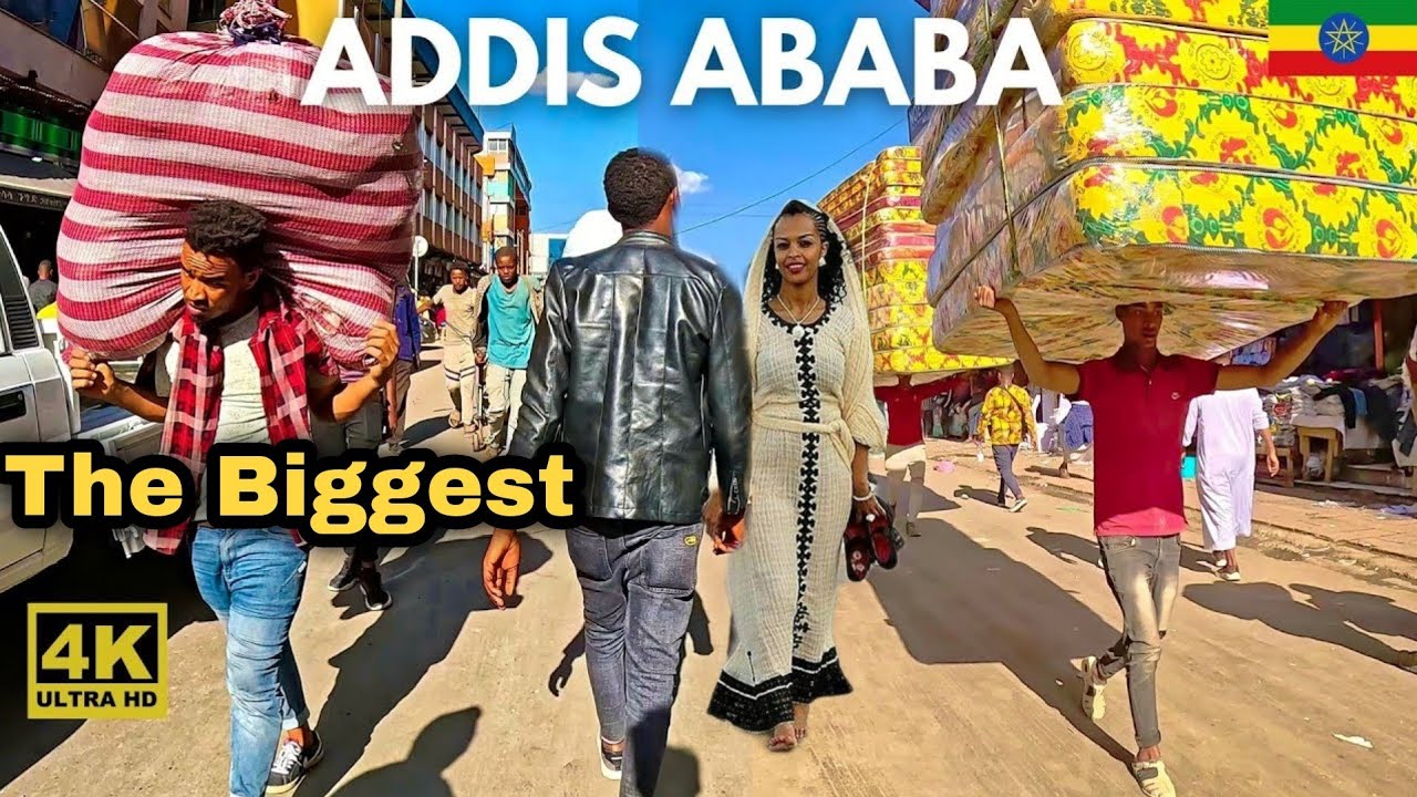 The Biggest Open Market in Africa, Addis Ababa , Ethiopia Walking Tour 2023