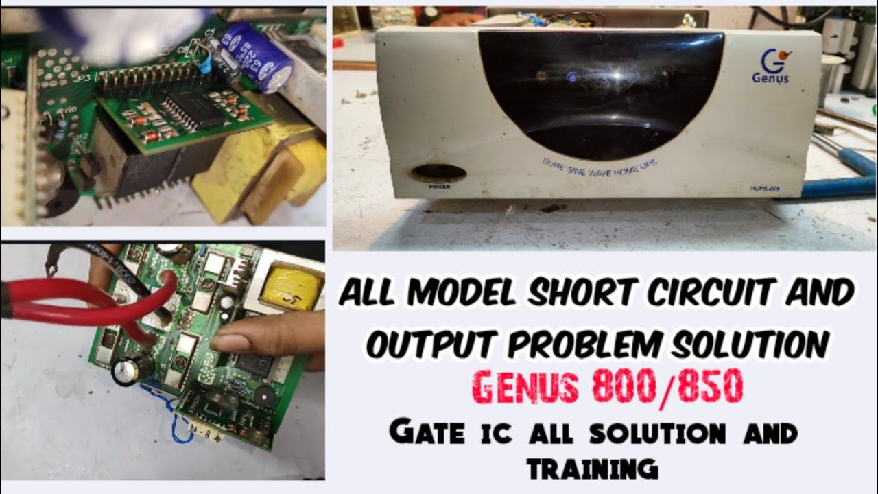 genus inverter short circuit and gate ic problem repair training.