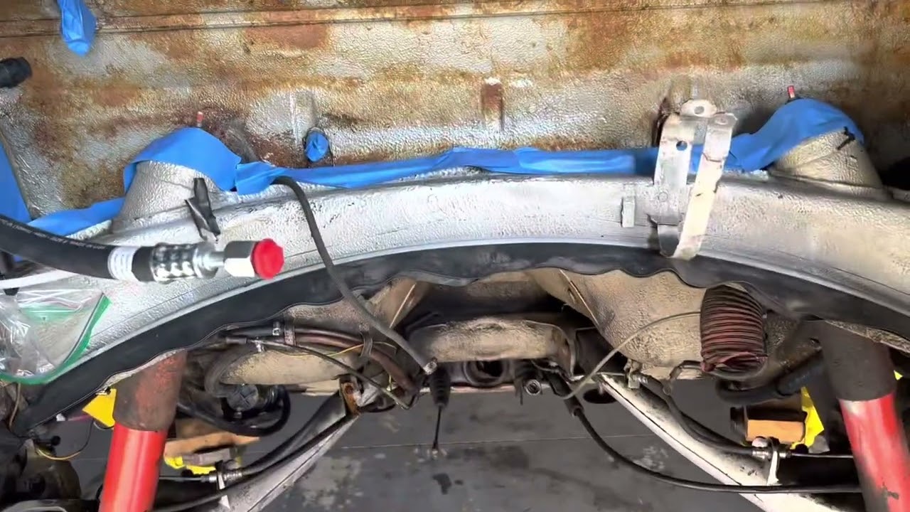 Engine Sound Pad Installation in a 1974 Porsche 911S