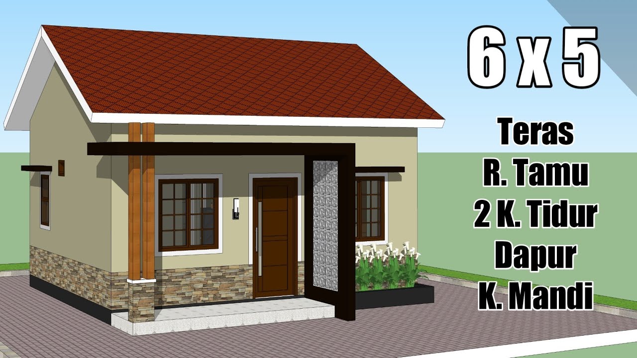 CUMA Habis 60 Jutaan!! -Ide Desain Rumah Kecil Sederhana 6x5 Meter