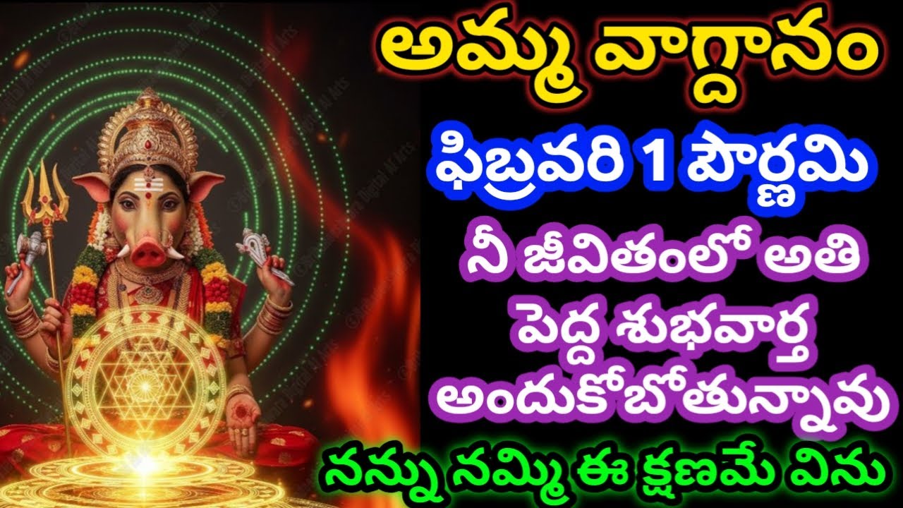 రేపే పౌర్ణమి అతి పెద్ద శుభవార్త అందుకోబోతున్నావు విను బిడ్డా|varahidevi vagdhanam @srinivasaalltips