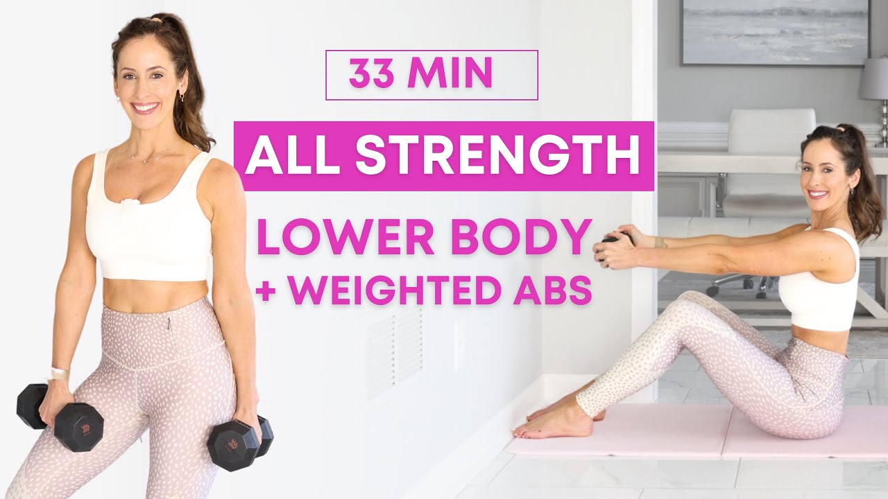 33 min Legs & Abs Workout for Strength & Sculpting (long version)