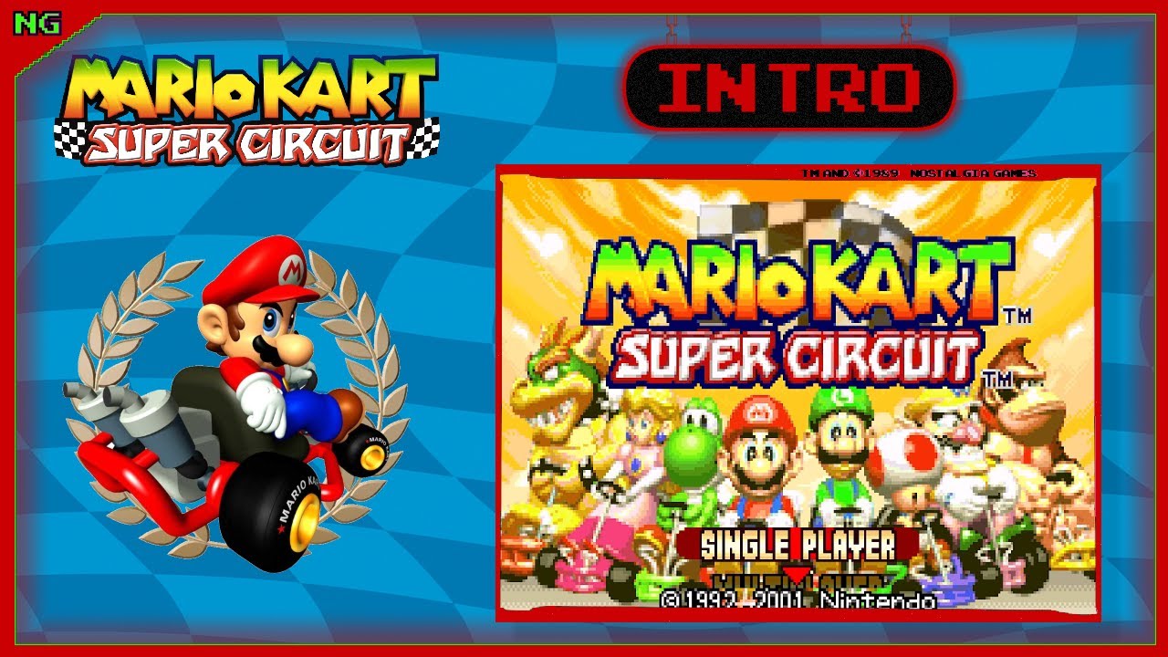 Mario Kart: Super Circuit SUNSET INTRO (2001) [GBA]