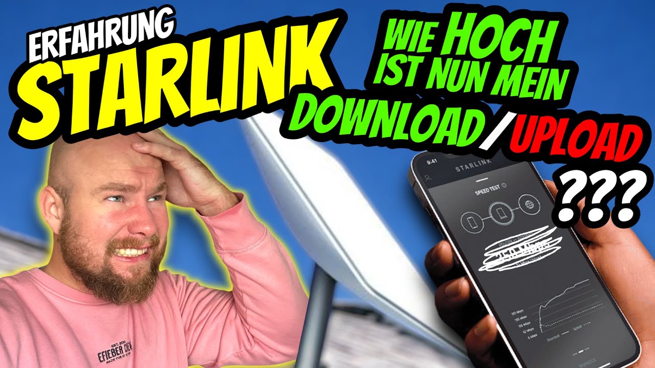 LOHNT sich STARLINK f&uuml;r ZUHAUSE? Meine DOWNLOAD & UPLOAD Geschwindigkeit mit PING | EFIEBER