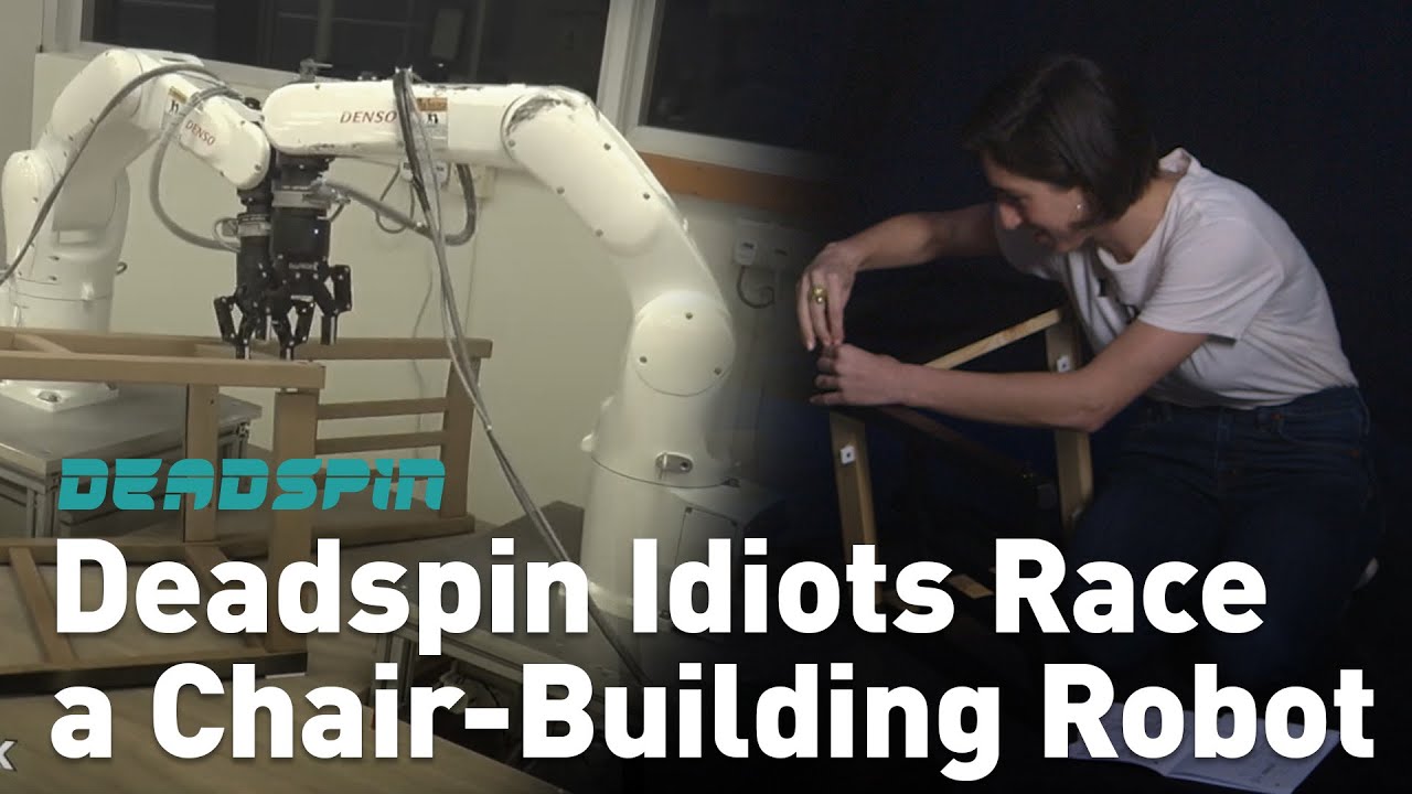 Deadspin Idiots Race a Chair-Building Robot