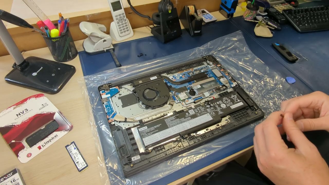 Lenovo V17 G4 IRU Series Laptop - How to repair Disassembly SSD, Bios Battery, Battery, Mainboard