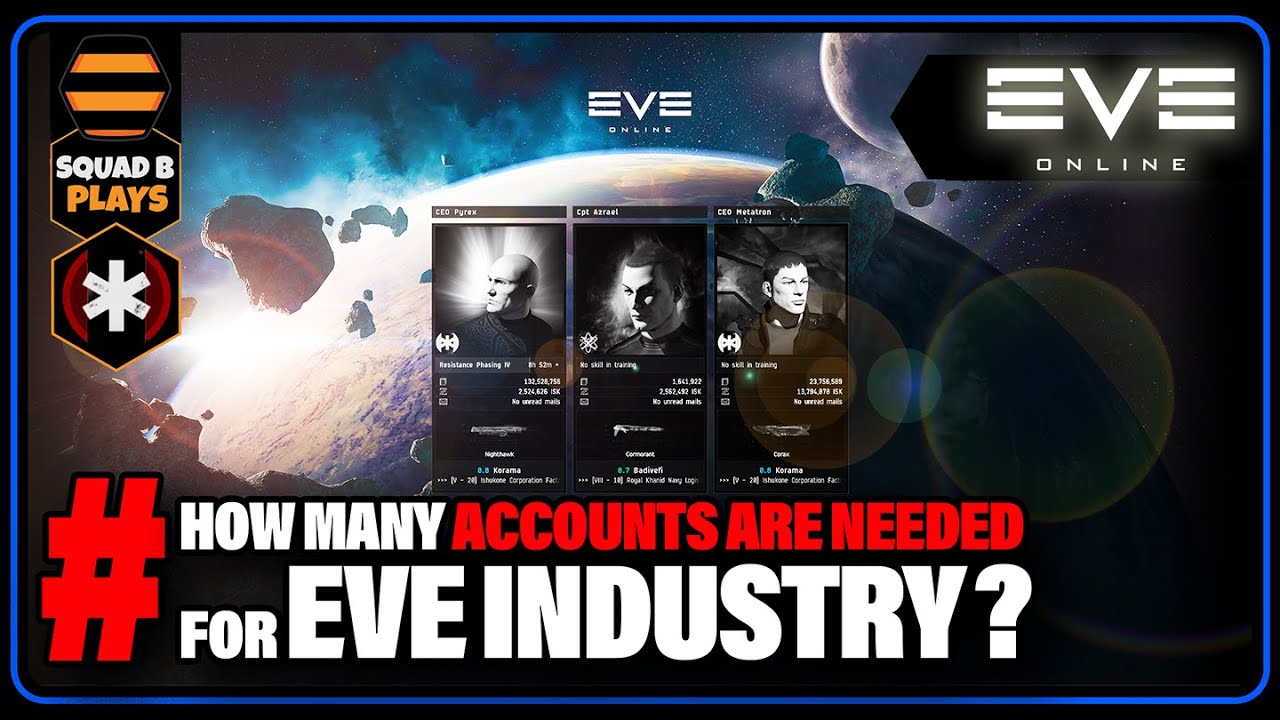 Сколько аккаунтов нужно для работы в индустрии EVE?