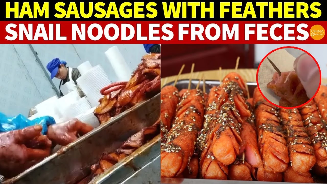Ham Sausages With Feathers, Snail Noodles From Feces, and Pre-made Meat Dogs Reject, Dare You Try?