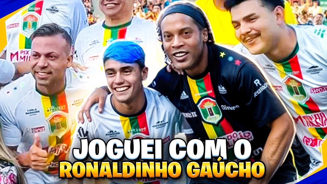 JOGUEI UMA PARTIDA OFICIAL COM O RONALDINHO GAUCHO! *fiz 4 gols