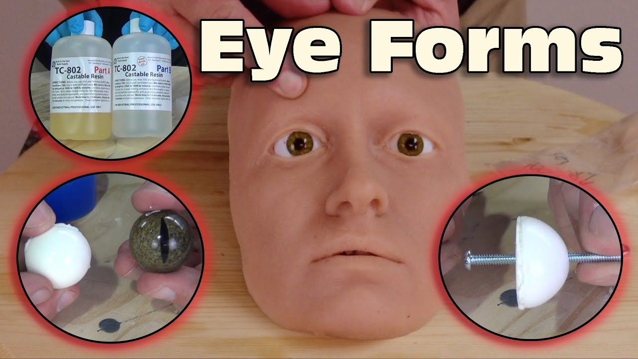 Resin Eye Forms For Silicone Casting Of Dolls And Props