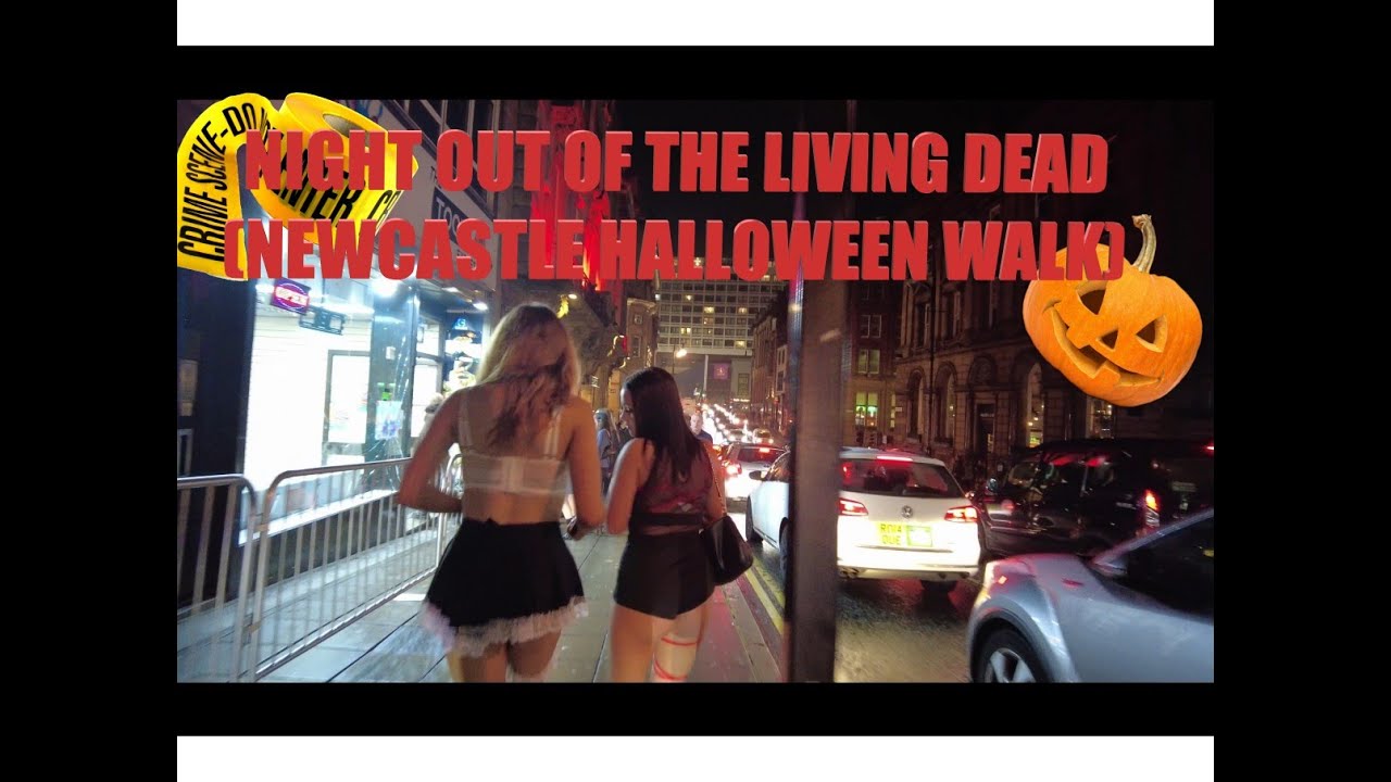 Night Out of The Living Dead (Rainy Walking in Newcastle City at Halloween)