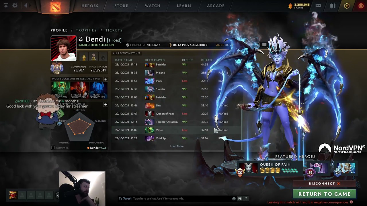 Gorgc meets Dendi in a ranked match