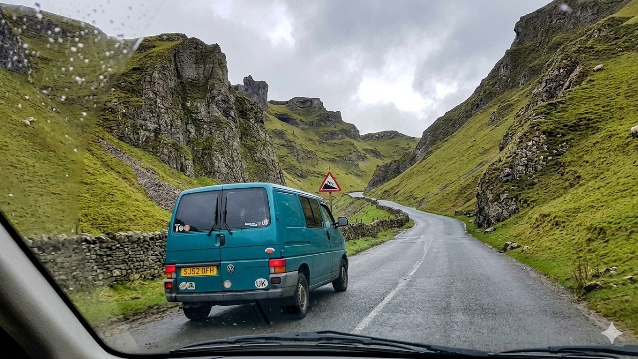 The Road Out of the Peak District | Winnats Pass Van Life Drive | TDM15