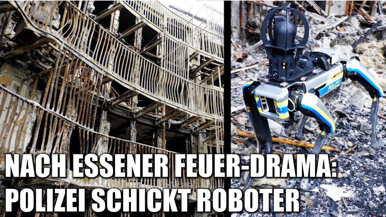 Flammeninferno in Essen: Roboterhund durchsucht Brandruine | 22.02.2022