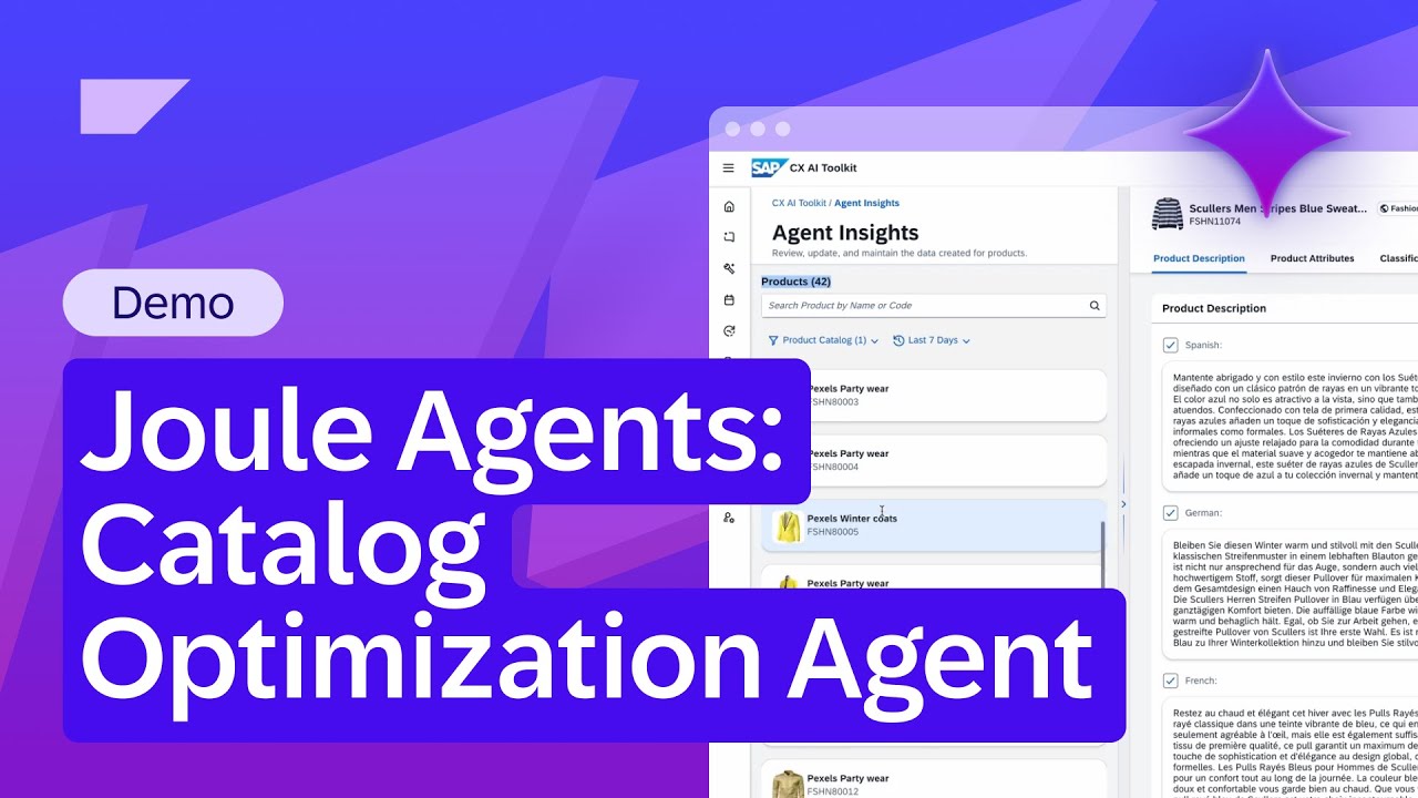 Joule Agents: Catalog Optimization Agent | Demo