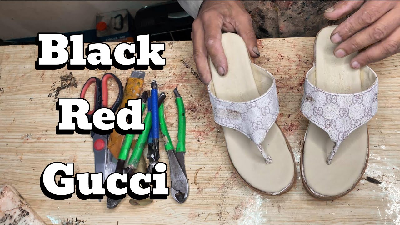 Gucci Heels Transformation | Black & Red Luxury Shoe Makeover