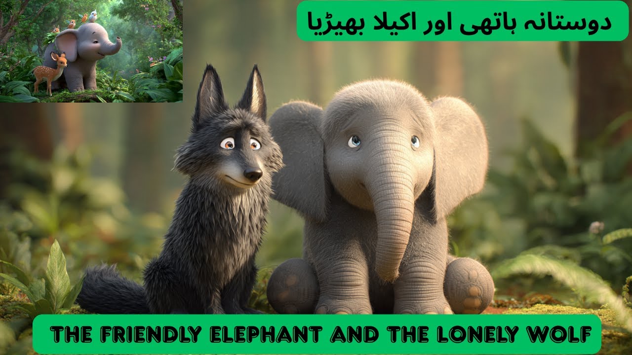 दोस्ताना हाथी और अकेला भेड़िया | Haathi Aur Bhediya | Jungle Moral Story | Urdu Kahani | Kids Story