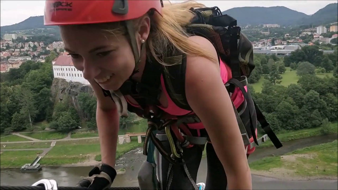 Ferrata Děčín cesta Pivovarská obtížnost D