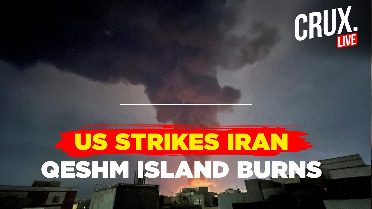 IRAN LIVE | Explosions Rock Qeshm Island As US Strikes IRGC Drone Control Site | Gulf Crisis | Crux