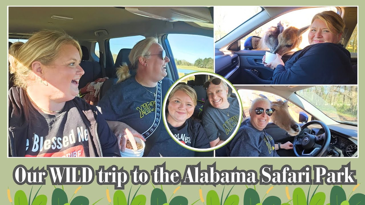 WILDEST DAY EVER at the Alabama Safari Park + a stop at PEACH PARK | Girls trip TRAVEL VLOG