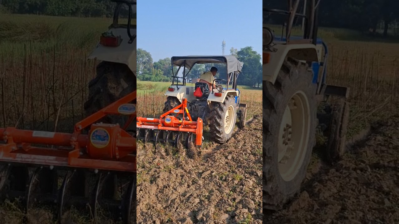 Rotavator harrow se khet ki jutai #2025 #swaraj #shorts #harrow #tractor