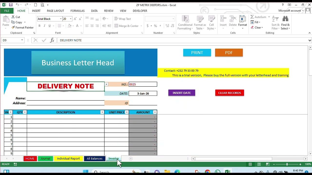 Debtors Tracker (ZP Apps)