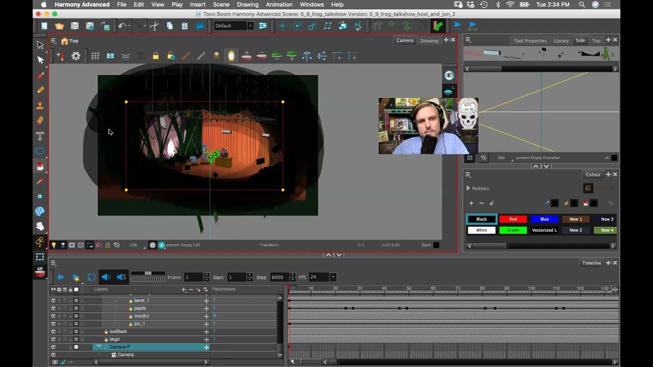 Lesson 4: Learn to Animate in Toon Boom Harmony, Rigging, Backgrounds, Virtual Camera, Libraries