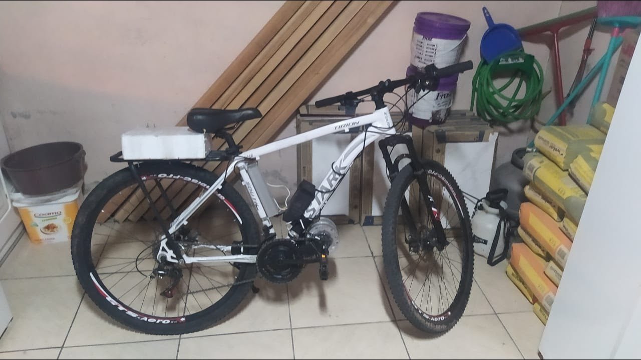Bicicleta Eletrica caseira com 2 motores de hoverboard