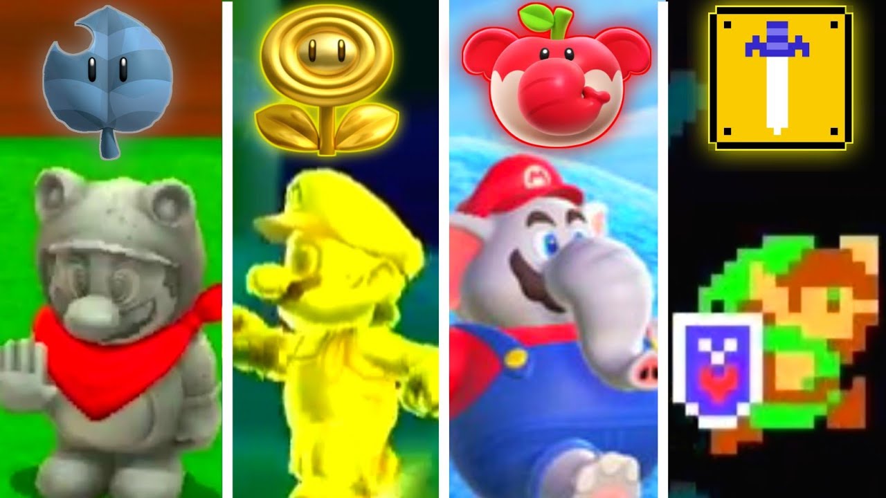 Evolution of Unique Power-Ups in Super Mario Games (1992-2024)