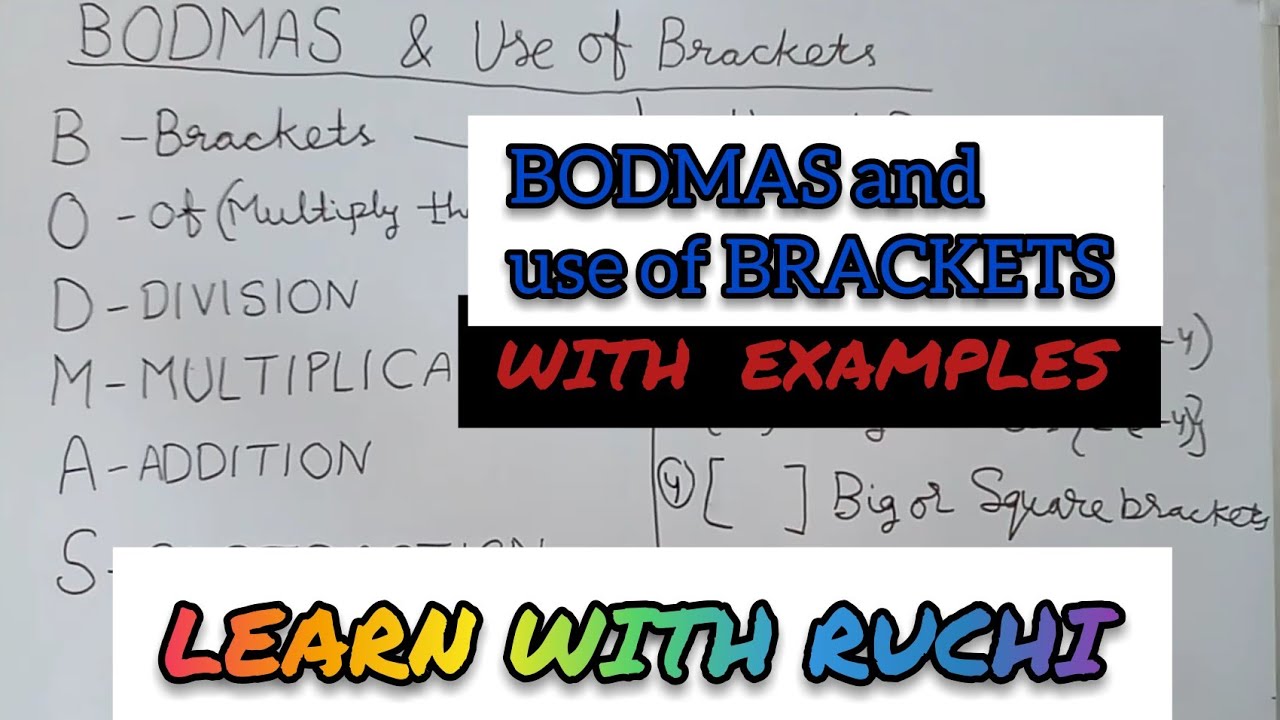 BODMAS,CLASS 5th by #LEARN WITH RUCHI#