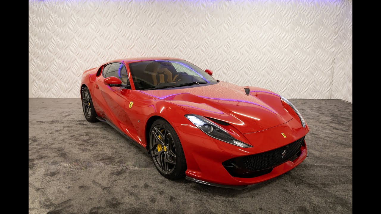 Ferrari 812 Superfast in Rosso Corsa Walkaround 4K HDR