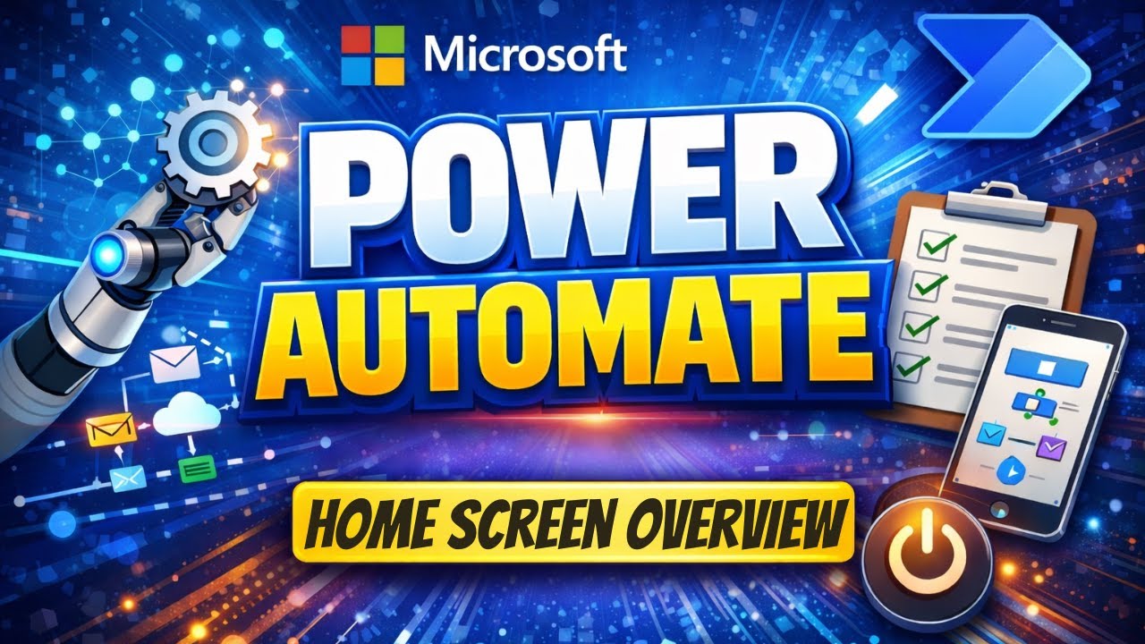 Обзор главного экрана и функций Power Automate | Основы Microsoft Power Automate
