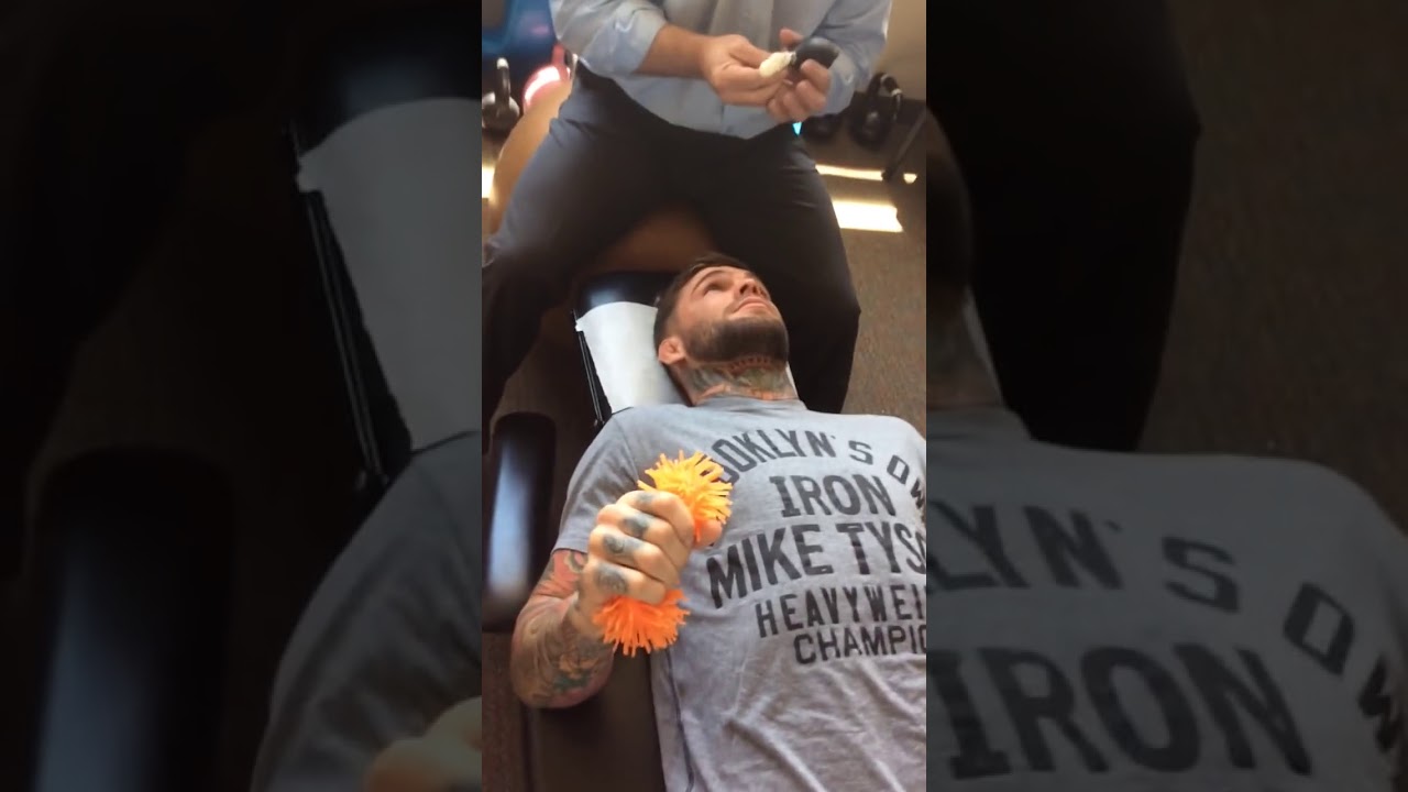 LVPRC - Cody Garbrandt receiving Cranial Facial Release at Las Vegas Pain Relief Center