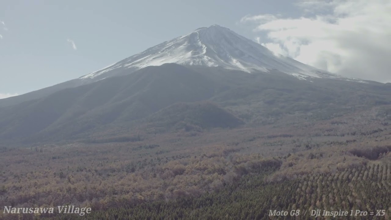 [4K] forest road in Narusawa Village, Sunday, November 24, 2024, DJI Inspire 1 Pro = X5 / Moto G8