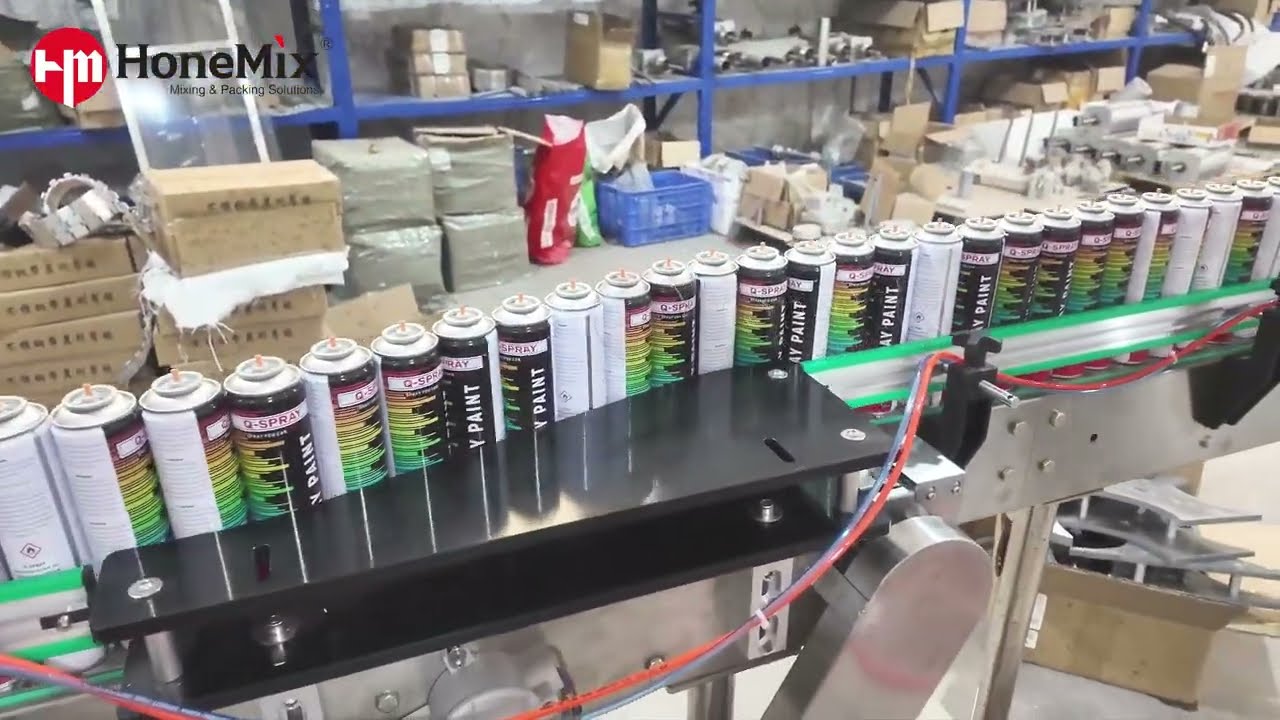 Full Automatic Aerosol Filling Crimping Machine Air Freshener Production Line #aerosolfillingline