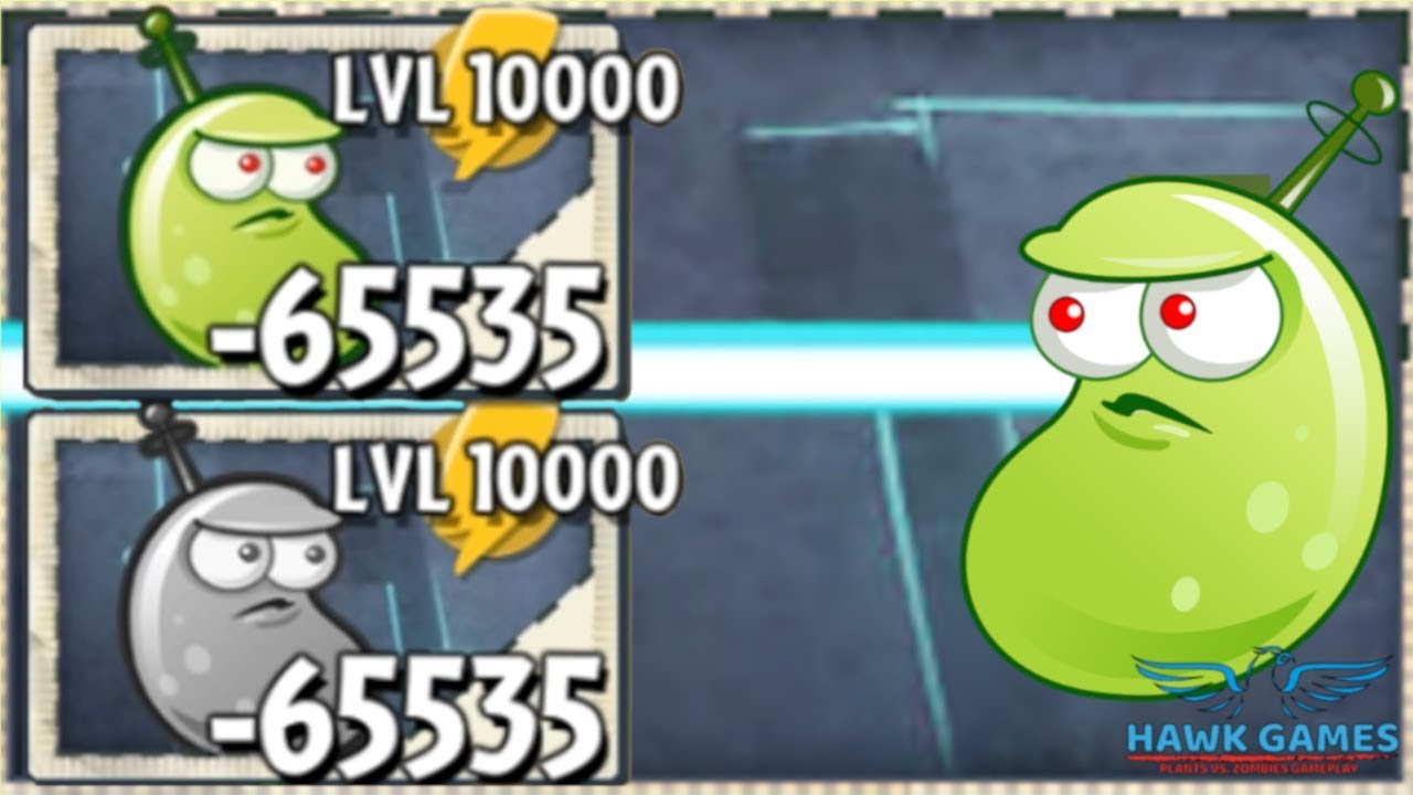 Plants vs Zombies 2 Laser Bean Upgraded to Level 10000 PvZ2