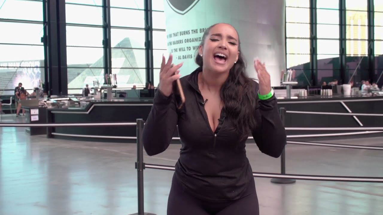 Demetria Obilor Tours Allegiant Stadium Premium Spaces!
