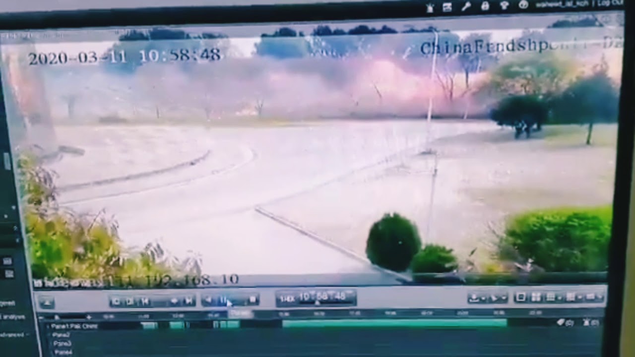 CCTV footage of Wing commander Noman Akram F-16 crashing in Islamabad