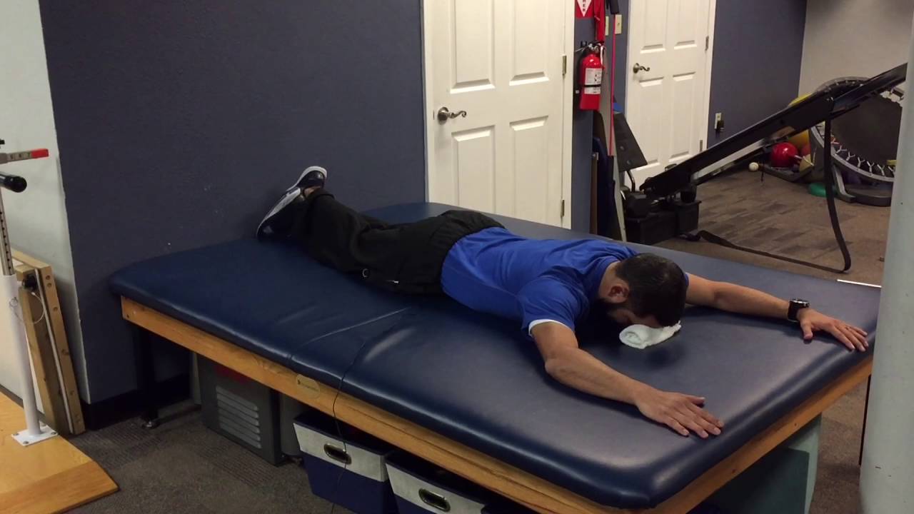 Upper Back Exercise Level 1a - Prone Wall Angels