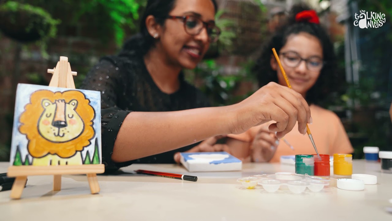 DIY Mini Canvas Painting Kit for Beginners | Kids Draw with The Talking Canvas | #canvaspainting