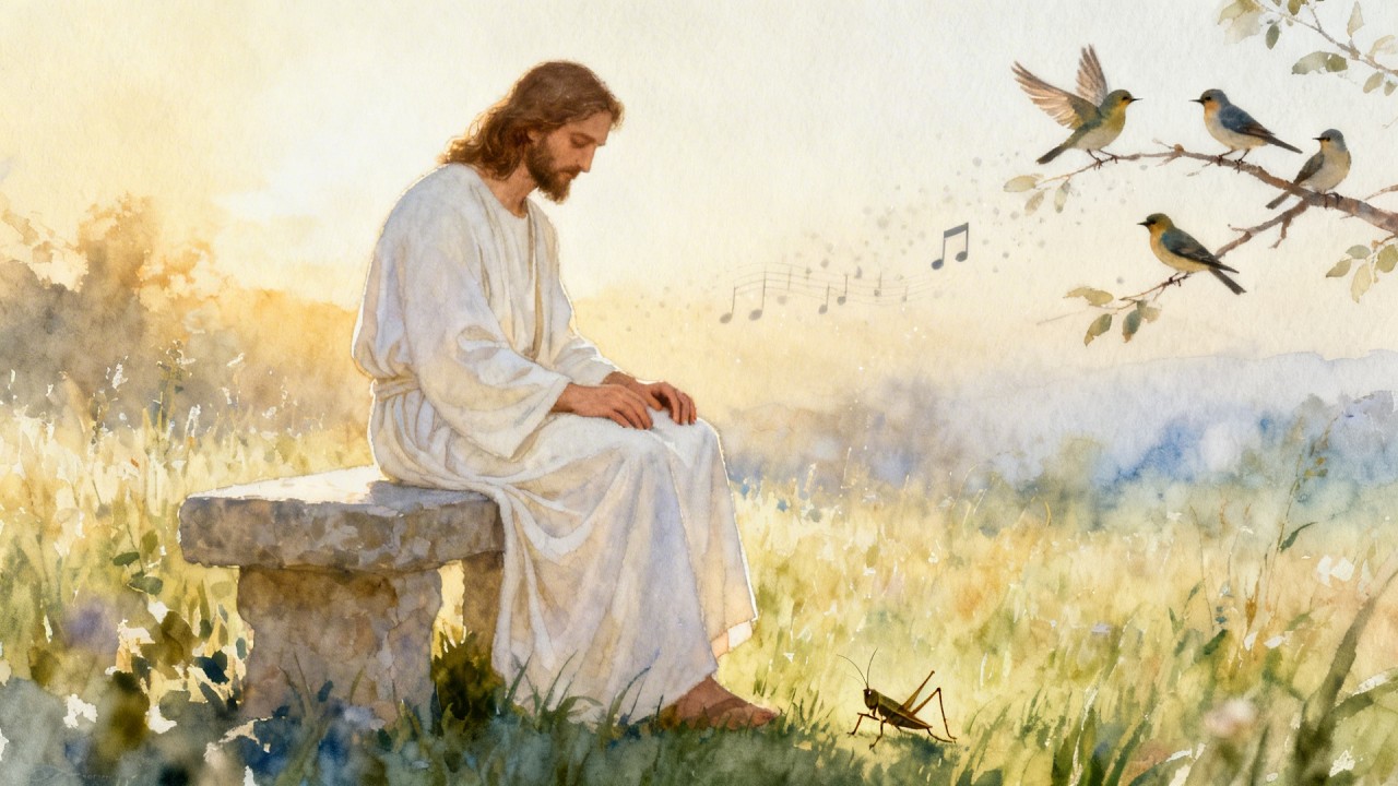 Wake With Jesus at Sunrise 🌅 Soft Christian Music, Birds & Crickets for Peaceful Rest