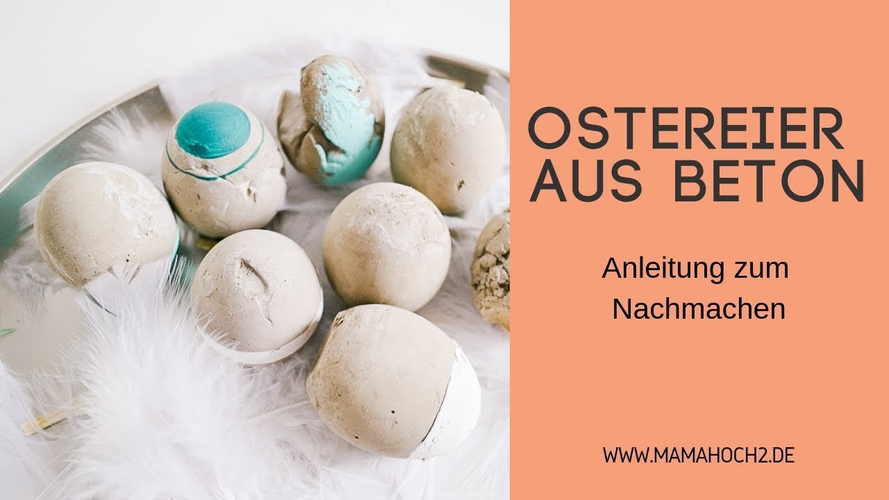 Osterdeko Beton Eier DIY Deko Anleitung