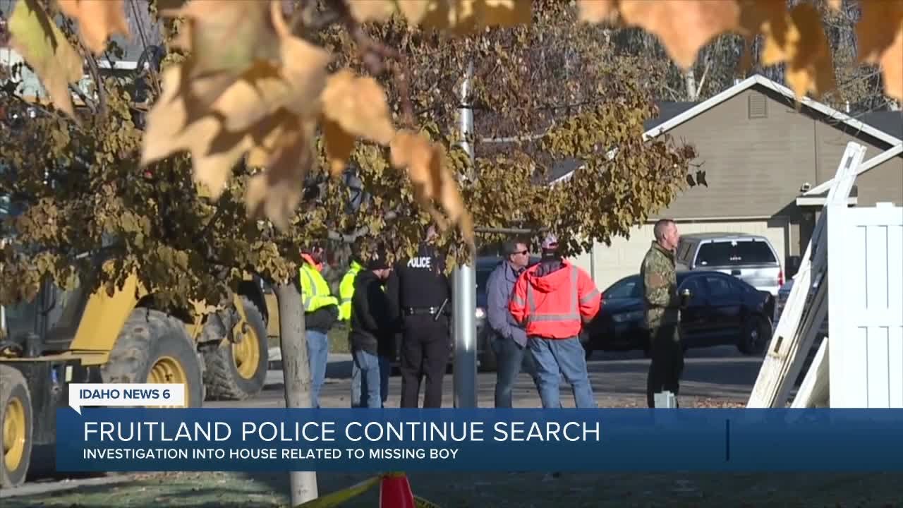 Investigators continue searching backyard in case of missing Fruitland boy Michael Vaughan