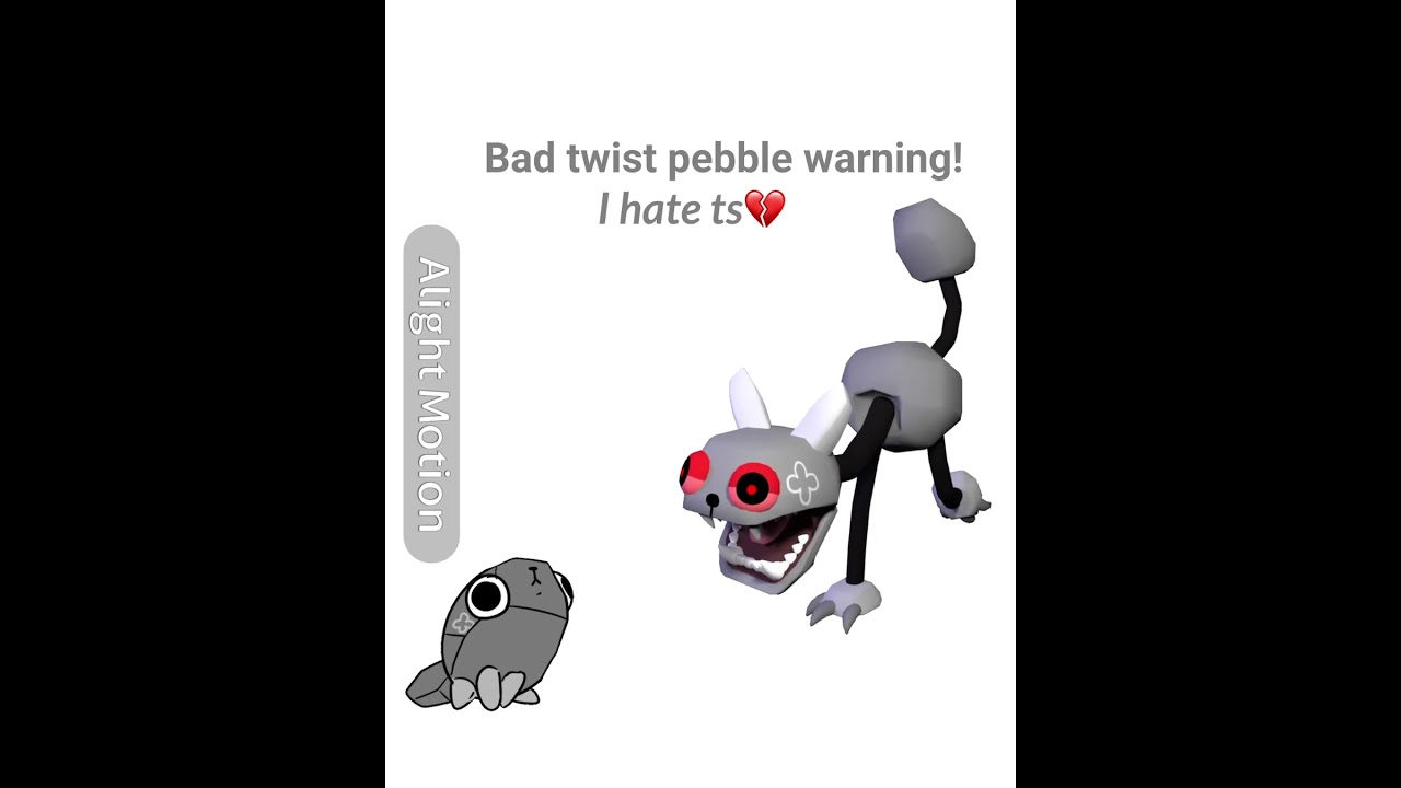 Pebble vs twisted pebble! [ID: NOT BY ME] #dandysworld #art #animationart #alightmotion