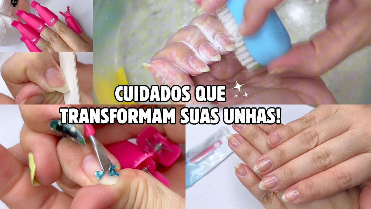 CUIDADOS COM UNHAS E CUT&Iacute;CULAS PARA INICIANTES com Escovinha e Bepantol