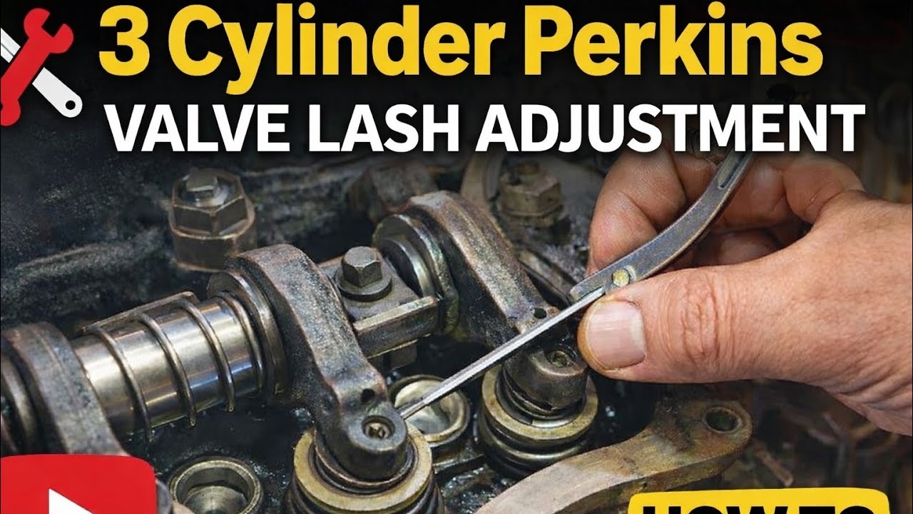 Perkins 3 cylinder engine Valve lash setting firing order 1,2,3. Valve setting Perkins Dk short way